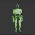 Humanoid Robotic Equipment With Mechanical Structure And White Black Exterior Design