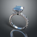 Elegant Fashion Ring Featuring Large Gemstone And Silver Band With Small Diamonds