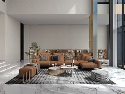 Light Luxury Duplex Living Room model