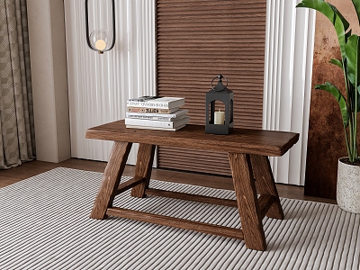 Wind solid wood bench model