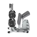 Professional Strength Training Fitness Equipment With Metal Frame Black Padded Seat And Wheels