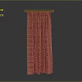 Patterned Brown Curtain Furniture With Wooden Top And Decorative Design