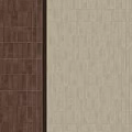 Modern Wall Components With Copper Metal Panels And Beige Tile Surfaces 3d model