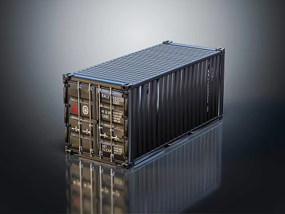 Industrial Cargo Container Heavy Duty Metal Storage Equipment with Durable Structure Design 3d model