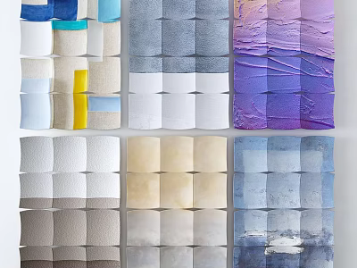 Colorful Textured Wall Decor With Various Colors And Modular Panel Design 3d model