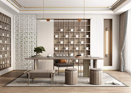 New Chinese Tea Room 3d model