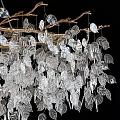 Luxury Crystal Leaf Chandelier With Modern Design And Elegant Hanging Details