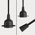 Black Lighting Accessory Design With Matte Finish And Multiple Angles View 3d model