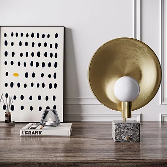 Modern ornaments combined table lamp 3d model