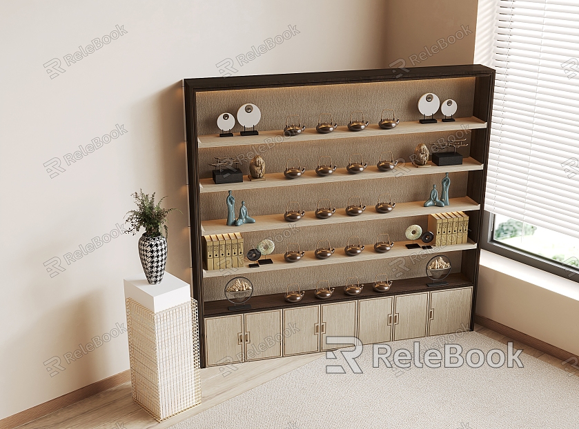 Display cabinet tea cabinet model