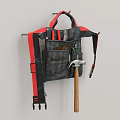 Hardware Tools Featuring Ladder Tool Bag Storage Boxes Roller Brush And Paint Can 3d model
