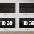 10 and 39 Inch Wall Mounted TVs with Digital and Black Screens