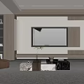 Modern Living Room TV Wall Design With Wooden Panels Marble Shelves And Ambient Lighting