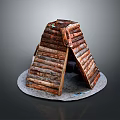 Stacked Wooden Log Conical Building With Circular Base And Rustic Design