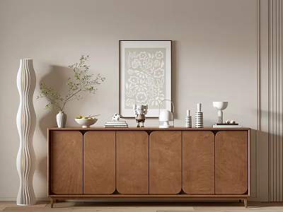 Quiet Antique Style Side Cabinet Simple Style Cabinet Whole Cabinet Dining Side Cabinet Balcony Cabinet Locker Entrance Cabinet 3d model