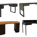 Modern Desks With Various Designs Drawers And Color Options For Home Office