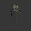 Green Intelligent Machine Mechanical Warrior With Dual Cannons And Long Rifle