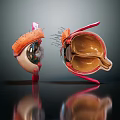 modern eye structure human eye structure eyeball 3d model
