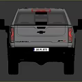 White Military Truck With Black Cargo Bed Roof Warning Lights And Rugged Design