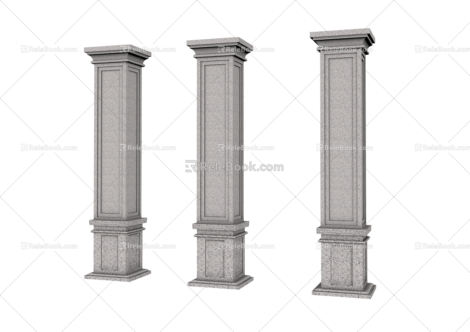 European Roman Column Component EPS 3d model