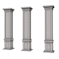 European Roman Column Component EPS 3d model