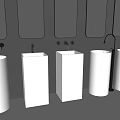 Modern Column Basin Wash Basin Floor Basin Faucet Wash Basin Vertical Basin Wash Basin 3d model