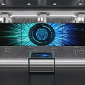 Exhibition Hall Exhibition Wall Booth Spliced Screen Mechanical Arm Multimedia Interactive Exhibition 3d model
