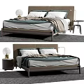 Modern Double Bed 3d model