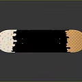 Colorful Skateboard Deck With Blue Orange Ice Cream Melting Design Sprinkles And White Wheels