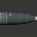 3D Rendered Weapon Bullet With Blue Metallic Body Silver Accents And White Tip
