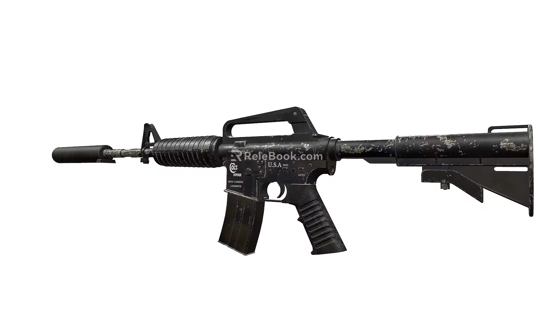 m4 submachine gun 3d model