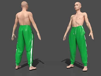 Clothing Sweatpants 3d model