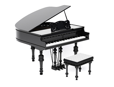 Modern Piano 3d model