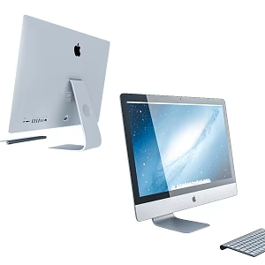 modern computer apple computer 3d model