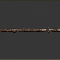 Natural Rustic Wooden Branches With Dry Bark And Textured Surface For Decor