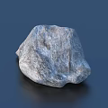 Realistic 3D Rendered Stone With Deep Blue Background And Natural Texture Details 3d model