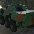 modern Rosomak infantry fighting vehicle armored car military 3d model