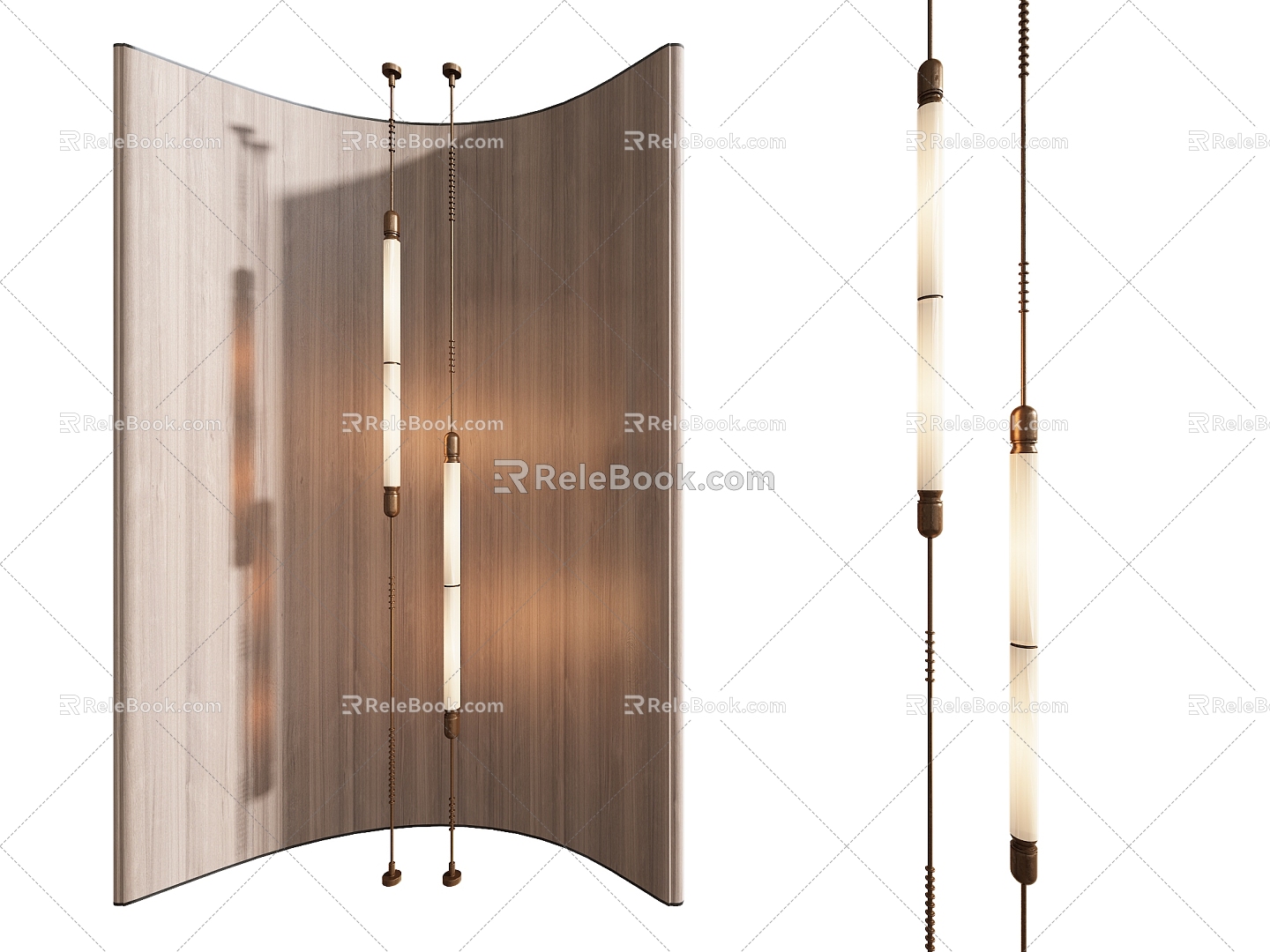 Modern Light Luxury Bedside Lamp Decorative Lamp Stair Lamp Long Strip Chandelier Wall Lamp 3d model