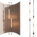 Modern Light Luxury Bedside Lamp Decorative Lamp Stair Lamp Long Strip Chandelier Wall Lamp 3d model