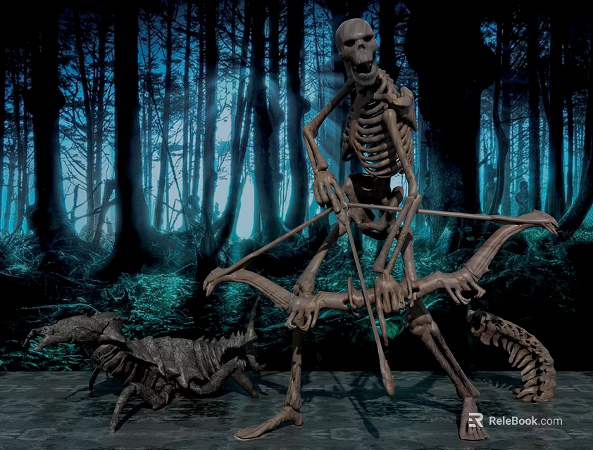 Anatomical Human Skeleton Model for Medical Education with Articulated Joints and Detailed Structure 3d model 
