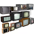 Vintage Televisions Collection Featuring Various Retro Models And Classic Designs 3d model