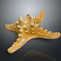 Decorative Yellow Starfish Ornament With Textured Surface As Household Decor Item