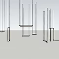 Modern Minimalist Chandeliers Featuring Linear Suspended Design for Contemporary Interior Spaces