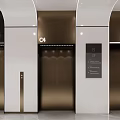 modern elevator hall 3d model