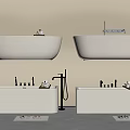 Modern Bathtubs With Wall Mounted And Floor Standing Designs Faucets Accessories And Slippers