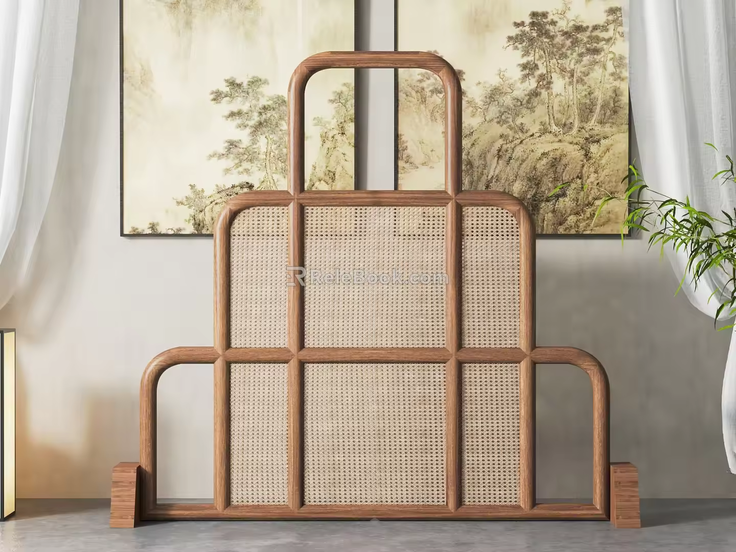New Chinese Style Screen Partition 3d model