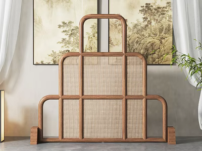 New Chinese Style Screen Partition 3d model