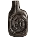 Abstract Decorative Ornament Set With Spiral Patterns And Various Shapes In Dark Light Tones