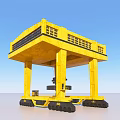 container port terminal super large crane rail transport machine 3d model