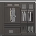 Modern Wardrobe Design With Storage Shelves Drawers And Hanging Clothes